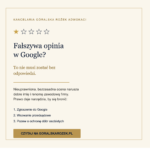 Nieuczciwa opinia w Google z jedną gwiazdką? Sprawdź, jak dochodzić ochrony dobrego imienia!